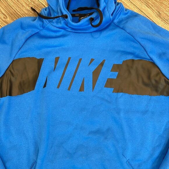 NIKE Dri-Fit blue/black hooded sweatshirt size medium - Picture 2 of 4